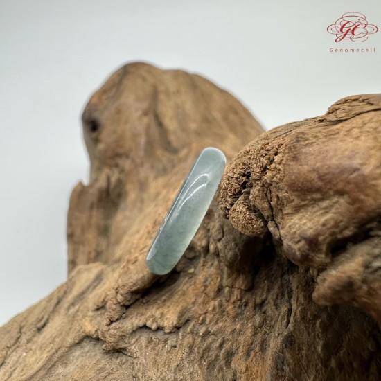 【肌容雪】天然緬甸A貨冰藍翡翠戒圈 編號626(戒圍16.6mm#10號)