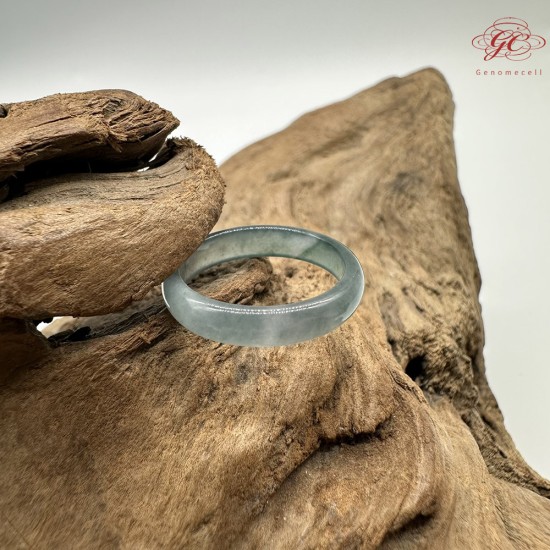 【肌容雪】天然緬甸A貨冰藍翡翠戒圈 編號626(戒圍16.6mm#10號)