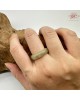 【肌容雪】天然緬甸A貨冰糖雪梨翡翠戒圈 編號627(戒圍18.0mm#14號)