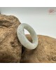 【肌容雪】天然緬甸A貨白底飄花翡翠戒圈 編號634(戒圍18.2mm#14號)
