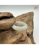 【肌容雪】天然緬甸A貨白底飄花翡翠戒圈 編號634(戒圍18.2mm#14號)