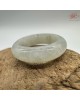 【肌容雪】天然緬甸A貨白底飄花翡翠戒圈 編號634(戒圍18.2mm#14號)