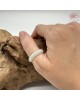 【肌容雪】天然緬甸A貨白底飄花翡翠戒圈 編號634(戒圍18.2mm#14號)