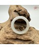 【肌容雪】天然緬甸A貨白月光翡翠戒圈 編號635(戒圍16.9mm#10號)
