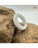 【肌容雪】天然緬甸A貨白月光翡翠戒圈 編號635(戒圍16.9mm#10號)