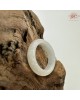【肌容雪】天然緬甸A貨白月光翡翠戒圈 編號635(戒圍16.9mm#10號)