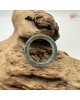 【肌容雪】天然緬甸A貨冰種青藍黃翡翠戒圈 編號636(戒圍15.1mm#7號)