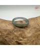 【肌容雪】天然緬甸A貨冰種青藍黃翡翠戒圈 編號636(戒圍15.1mm#7號)
