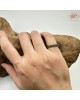 【肌容雪】天然緬甸A貨冰種青藍黃翡翠戒圈 編號636(戒圍15.1mm#7號)