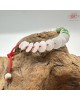 【肌容雪】天然緬甸A貨白翡翠平安扣手串 編號638