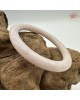 【肌容雪】天然緬甸A貨粉底點金翡翠圓條手鐲 編號644(鐲圍59.7mm#19號)