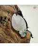 【肌容雪】天然緬甸A貨白底青翡翠吉祥如意吊墜繩 編號645