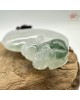 【肌容雪】天然緬甸A貨白底青翡翠吉祥如意吊墜繩 編號645