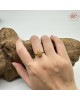 【肌容雪】天然緬甸A貨翡翠雞油葫蘆戒指 編號649(戒圍17.0mm#10號)