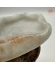 【肌容雪】天然緬甸A貨翡翠白底灑金貝殼硯台造型擺件 編號650
