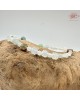 【肌容雪】天然緬甸A貨白冰多彩翡翠手串 編號652