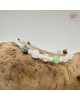 【肌容雪】天然緬甸A貨白冰多彩翡翠手串 編號652
