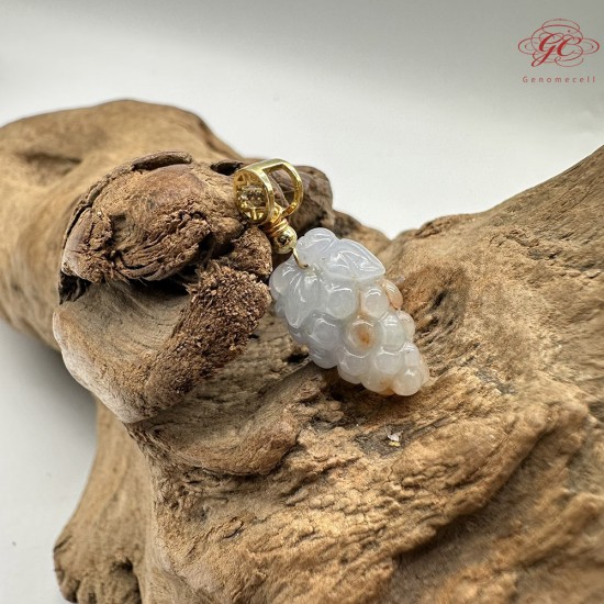 【肌容雪】天然緬甸A貨紫翡翠葡萄吊墜 編號656