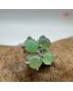 【肌容雪】天然緬甸A貨冰綠翡翠幸運草造型耳針 編號657