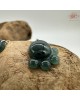 【肌容雪】天然緬甸A貨湖水綠翡翠動物腳掌造型耳針 編號658