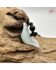 【肌容雪】天然緬甸A貨綠翡翠元寶造型吊墜 編號659