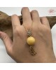 【肌容雪】天然緬甸A貨黃翡翠花朵鑲鑽項鍊 編號667