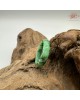 【肌容雪】天然緬甸A貨冰翡翠滿綠飄花戒圈 編號668(戒圍18.3mm#14號)