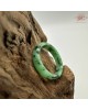 【肌容雪】天然緬甸A貨冰翡翠滿綠飄花戒圈 編號668(戒圍18.3mm#14號)