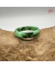 【肌容雪】天然緬甸A貨冰翡翠滿綠飄花戒圈 編號668(戒圍18.3mm#14號)