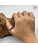 【肌容雪】天然緬甸A貨烏雞翡翠戒圈 編號669(戒圍19.2mm#15號)