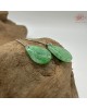 【肌容雪】天然緬甸A貨粉綠翡翠雨滴造型耳針 編號675
