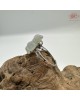 【肌容雪】天然緬甸A貨白冰翡翠花瓣造型可調節戒指 編號676(戒圍17.3mm#10號)