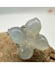 【肌容雪】天然緬甸A貨白冰翡翠花瓣造型可調節戒指 編號676(戒圍17.3mm#10號)