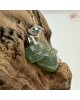 【肌容雪】天然緬甸A貨海草綠猴子報喜翡翠吊墜繩 編號677