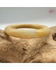 【肌容雪】天然緬甸A貨黃翡翠滿圈圓條手鐲 編號687(鐲圍54.4mm#17號)
