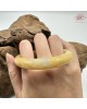 【肌容雪】天然緬甸A貨黃翡翠滿圈圓條手鐲 編號687(鐲圍54.4mm#17號)