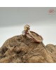 【肌容雪】天然緬甸A貨冰翡翠雙蛋面可調節戒指 編號690(戒圍17.5mm#12號)