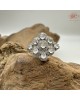 【肌容雪】天然緬甸A貨白冰翡翠泡泡龍可調節戒指 編號698(戒圍16.9mm#10號)