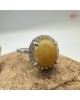 【肌容雪】天然緬甸A貨黃翡翠可調節戒指 編號700(戒圍17.5mm#12號)