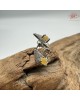 【肌容雪】天然緬甸A貨黃翡天鵝造型耳針  編號702