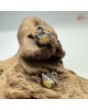 【肌容雪】天然緬甸A貨黃翡天鵝造型耳針  編號702