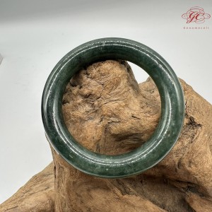 【肌容雪】天然緬甸A貨滿綠翡翠圓條手鐲 編號706(鐲圍55.3mm#17.5號)