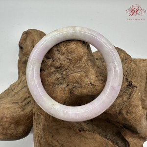 【肌容雪】天然緬甸A貨冰粉紫翡翠圓條手鐲 編號707(鐲圍52.8mm#16.5號 )