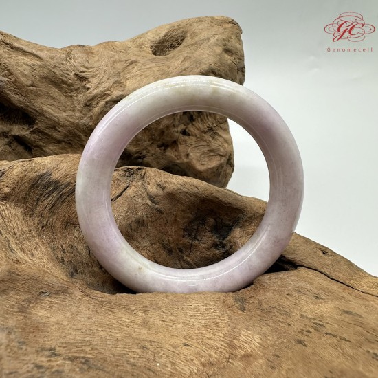 【肌容雪】天然緬甸A貨冰粉紫翡翠圓條手鐲 編號707(鐲圍52.8mm#16.5號 )