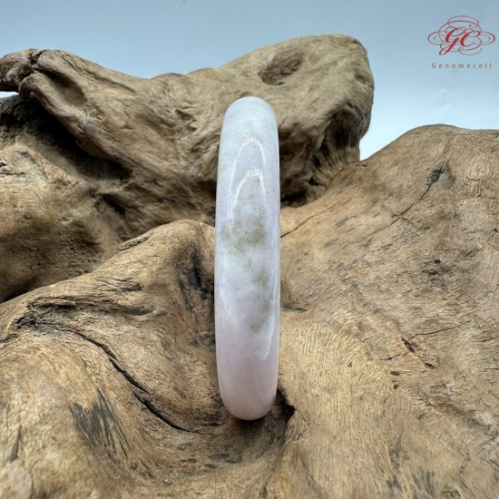 【肌容雪】天然緬甸A貨冰粉紫翡翠圓條手鐲 編號707(鐲圍52.8mm#16.5號 )
