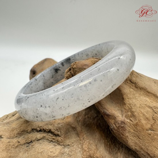 【肌容雪】天然緬甸A貨星空烏雞美人條手鐲 編號853(鐲圍59mm#18.5號)