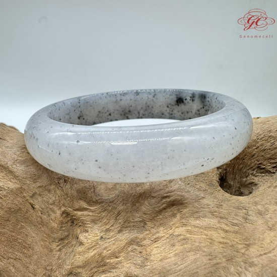 【肌容雪】天然緬甸A貨星空烏雞美人條手鐲 編號853(鐲圍59mm#18.5號)