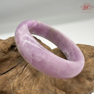 【肌容雪】天然美石紫水晶手鐲 編號B10(鐲圍58.7mm#18.5號)