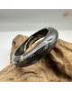 【肌容雪】天然美石黑色石紋礦石手鐲 編號B11(鐲圍57.0mm#18號)