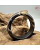 【肌容雪】天然美石黑色石紋礦石手鐲 編號B11(鐲圍57.0mm#18號)